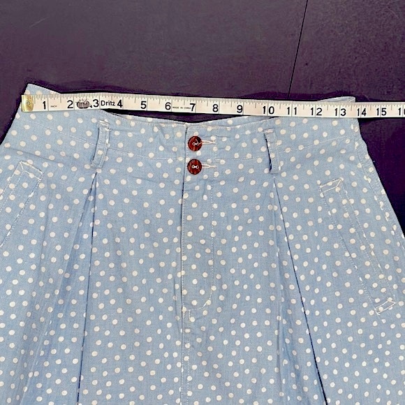 Vintage 90s Polka Dot Liz Wear Flared Skirt - Picture 7 of 16